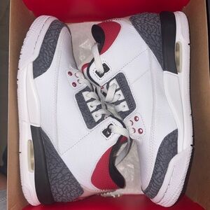 Kids White and Red Sneakers